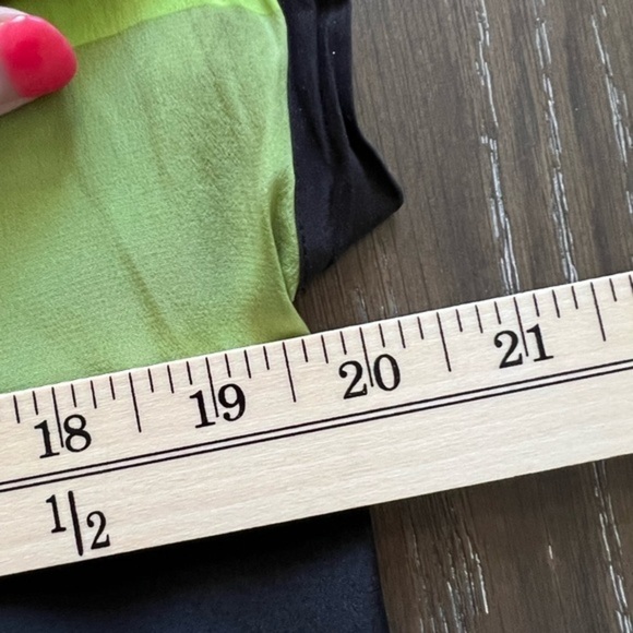 Twelfth Street By Cynthia Vincent Bright Color Block Silk Shirt Dress With A Tie - Picture 11 of 12